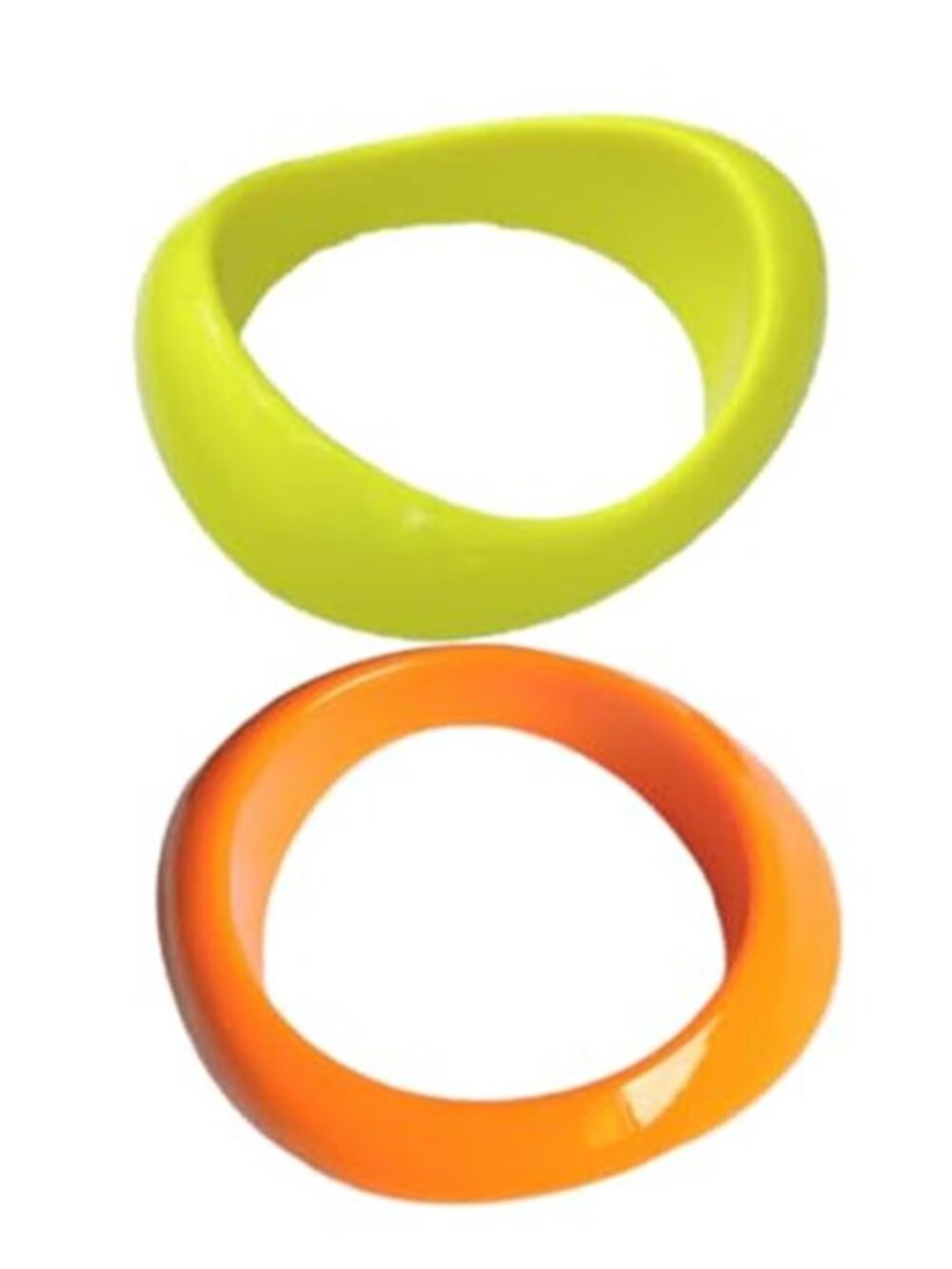 80s Neon Bracelets Fluorescent Candy Color Wide Irregular Acrylic Resin